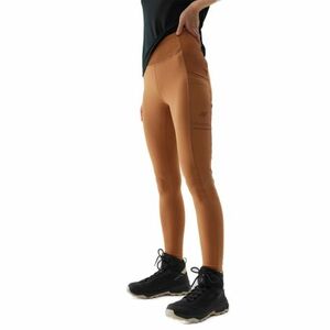 Dámské turistické legíny 4F-TROUSERS FNK-WSS24TFTRF580-82S-LIGHT BROWN obraz