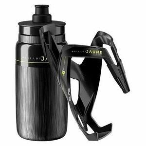 Láhev na kolo ELITE-Set FLY TEX 550 Maillot Jaune + CUSTOM RACE PLUS čierny obraz