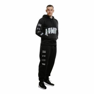 Pánská zateplená mikina s kapucí UNDER ARMOUR-UA Essential Flc Nov Hood-BLK obraz