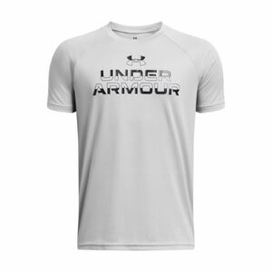 Chlapecké tréninkové tričko s krátkým rukávem UNDER ARMOUR-UA Tech Split Wordmark SS-GRY obraz