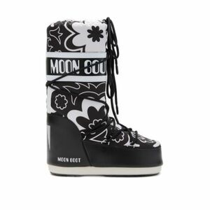 Dámské vysoké zimní boty MOON BOOT-MB ICON FLOWER-NA02 BLACK/WHITE obraz
