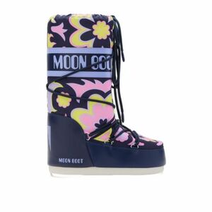 Dámské vysoké zimní boty MOON BOOT-MB ICON FLOWER-JB10 LILAC/CYBER LIME obraz