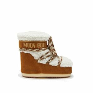 Dámské nízké zimní boty MOON BOOT-MB ICON LOW SHEARLING-MA03 WHISKY/OFF WHITE obraz