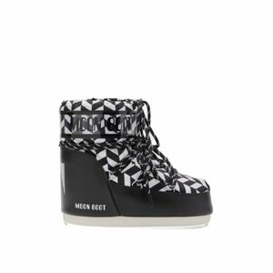 Dámské nízké zimní boty MOON BOOT-MB ICON LOW OPTICAL-NA02 BLACK/WHITE obraz