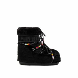 Dámské nízké zimní boty MOON BOOT-MB ICON LOW FAUX FUR BEADS-N001 BLACK obraz