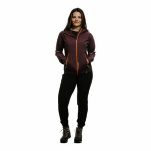 Dámská turistická softshellová bunda NORTHFINDER-DONNA-481-plum obraz