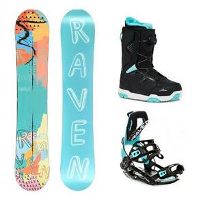 Raven Anna dámský snowboard + Raven Fastec FT360 black/mint dámské vázání + Raven Galla mint MOZ boty - 150 cm + M (EU 39-42) obraz