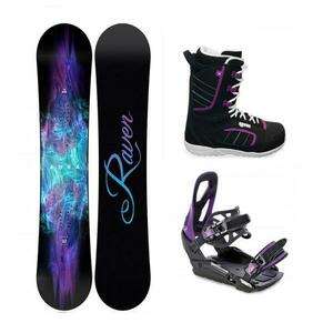 Raven Aura dámský snowboard + Raven S230 Black/violet vázání + Raven Diva boty - 155 cm + S/M (EU 37-42) obraz