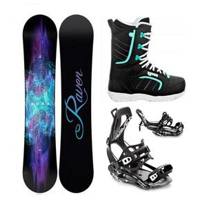 Raven Aura snowboard + Raven Fastec FT360 black vázání + Raven Diva black/mint boty - 155 cm + XL (EU 43-46) obraz
