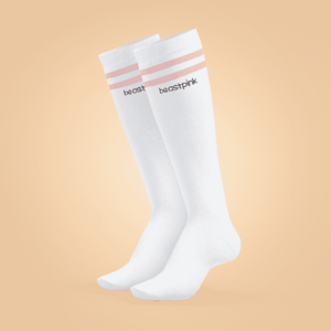 Beastpink Knee High Socks White obraz