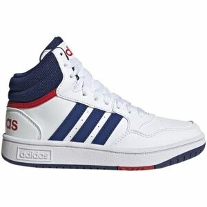 Chlapecká rekreační obuv ADIDAS-Hoops 3.0 Mid cloud white/victory blue/better scarlet obraz