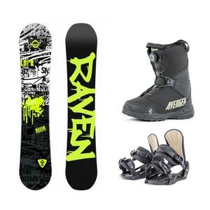 Raven Core Junior CAP dětský snowboard + Beany Junior vázání + Beany Avenger BS boty - 145 cm + XS - EU 32-35 obraz