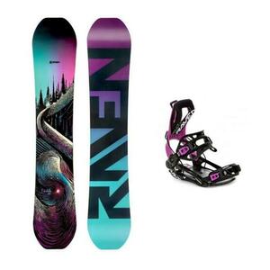 Raven Dahlia Carbon Mint/Pink dámský snowboard + Raven Fastec FT360 black/fuchsia vázání - 154 cm + M (EU 39-42) obraz