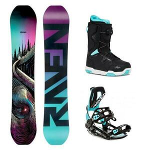 Raven Dahlia Carbon Mint/Pink dámský snowboard + Raven Fastec FT360 black/mint dámské snowboardové vázání + Raven Galla mint MOZ snowboard boty - 154 cm + M (EU 39-42) obraz