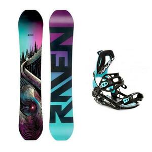 Raven Dahlia Carbon Mint/Pink dámský snowboard + Raven Fastec FT360 black/mint vázání - 154 cm + M (EU 39-42) obraz