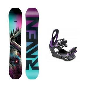 Raven Dahlia Carbon Mint/Pink dámský snowboard + Raven S230 Black/violet vázání - 154 cm + S/M (EU 37-42) obraz