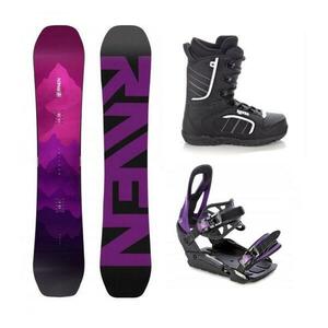 Raven Destiny snowboard + Raven S230 Black/violet vázání + Raven Target obuv - 148 cm + S/M (EU 37-42) obraz