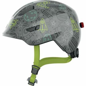 Juniorská cyklistická helma ABUS-Smiley 3.0 LED grey space S obraz