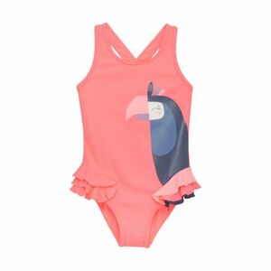 Dívčí plavky COLOR KIDS-Swimsuit W. Application, neon coral obraz