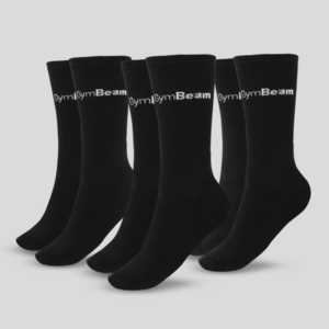 GymBeam Ponožky 3/4 Socks 3Pack Black obraz