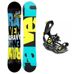 Raven Gravy junior mini dětský snowboard + Raven FT360 black/lime vázání - 100 cm + XL (EU 43-46) obraz