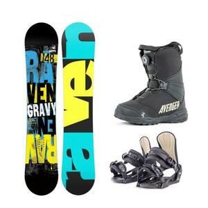 Raven Gravy junior mini snowboard + Beany Junior vázání + Beany Avenger BS boty - 100 cm + XS - EU 32-35 obraz