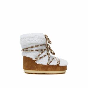 Dívčí nízké zimní boty MOON BOOT-LIGHT LOW SHEARLING, 001 whisky/off white obraz