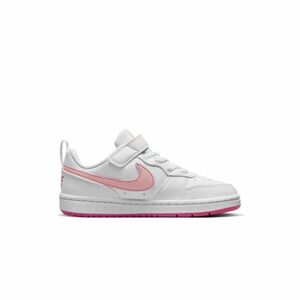 Dívčí rekreační obuv NIKE-Court Borough Low Recraft white/arctic orange/pink obraz