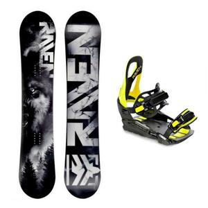 Raven Lupus pánský snowboard + Raven S230 lime snowboardové vázání - 170 cm Wide + M/L (EU 41-47) obraz