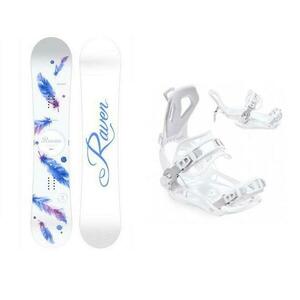 Raven Mia White dámský snowboard + Raven FT360 white vázání + sleva 400, - na příslušenství - 150 cm + M (EU 39-42) obraz