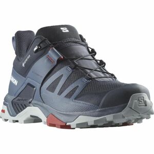 Pánská nízká turistická obuv SALOMON-X Ultra 4 GTX carbon/bering sea/pearl blue obraz