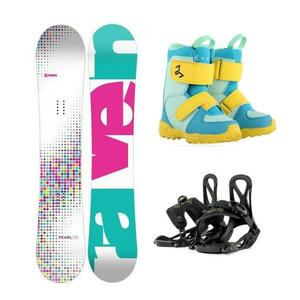 Raven Pearl white dětský snowboard + Beany Kido vázání + Beany Joker boty - 110 cm + XXS (EU 25-32) obraz