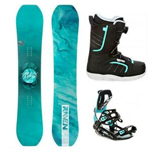 Raven PRO Marble Carbon Mint snowboard + Raven Fastec FT360 black/mint vázání + Raven Diva MOZ black/mint boty - 153 cm + M (EU 39-42) obraz