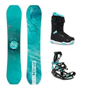 Raven PRO Marble Carbon Mint snowboard + Raven Fastec FT360 black/mint vázání + Raven Galla mint MOZ boty - 153 cm + M (EU 39-42) obraz