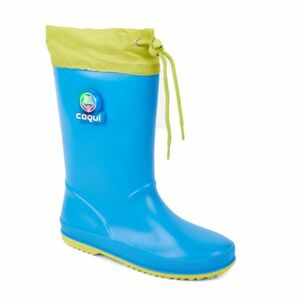 Chlapecké holínky COQUI-Rainy Collar sea blue/citrus flash obraz