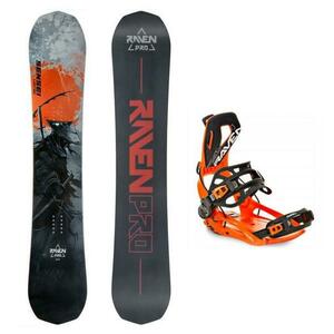 Raven PRO Sensei Carbon snowboard + Raven RAGE Fastec FT360 orange vázání - 160W cm + XL (EU 43-46) obraz