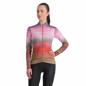 Dámský cyklistický dres s dlouhým rukávem SPORTFUL-Flow supergiara w thermal jersey, cayenna red pink obraz