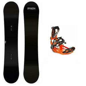 Raven Pure black pánský snowboard + Raven FT360 orange vázání - 157W cm + XL (EU 43-46) obraz