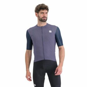 Pánský cyklistický dres s krátkým rukávem SPORTFUL-Checkmate jersey, galaxy blue chalck violet obraz