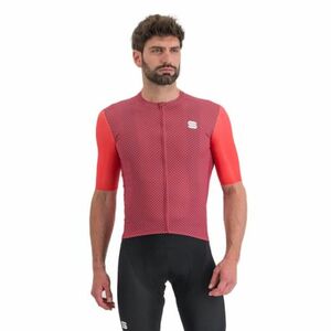 Pánský cyklistický dres s krátkým rukávem SPORTFUL-Checkmate jersey, pompelmo mulled grape obraz