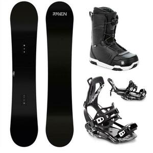 Raven Pure black snowboard + Raven Fastec FT360 black vázání + Raven Flush MOZ boty - 157W cm + XL (EU 43-46) obraz