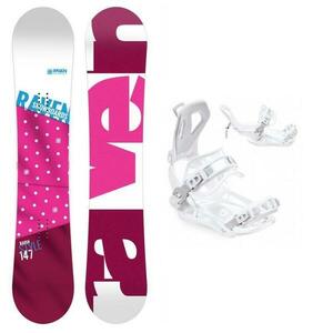 Raven Style Pink dámský snowboard + Raven FT360 white vázání + sleva 300, - na příslušenství - 150 cm + M (EU 39-42) obraz