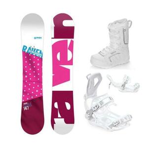 Raven Style Pink snowboard + Raven Fastec FT360 white vázání + Raven Pearl white boty - 150 cm + M (EU 39-42) obraz