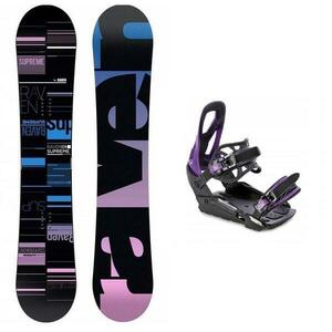 Raven Supreme black dámský snowboard + Raven S230 Black/violet vázání + sleva 400, - na příslušenství - 153 cm + S/M (EU 37-42) obraz
