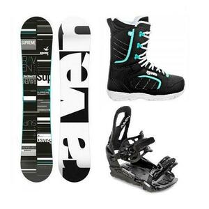 Raven Supreme black/mint snowboard + Raven S230 Black vázání + Raven Diva black/mint boty - 151 cm + vázání M/L (EU 41-47) obraz
