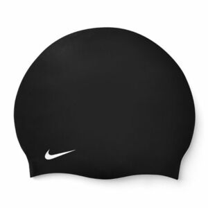 Plavecká čepice NIKE SWIM-SOLID SILICONE CAP BLACK/WHI-BLACK/WHI obraz