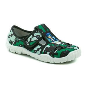 Raweks Igor 11a zelené dětské plátěné bačkory - EU 32 obraz