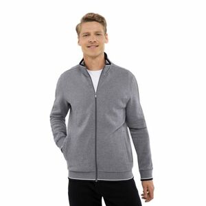 Pánská zateplená mikina se zipem VOLCANO-B-WIND-702M-GREY MEL obraz