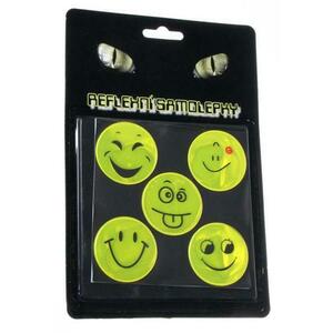 Reflexní samolepky Smajlík 5ks mix obraz