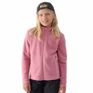 Dívčí flísová mikina se zipem 4F JUNIOR-FLEECE-JWMM00TFLEF261-56S-LIGHT PINK obraz